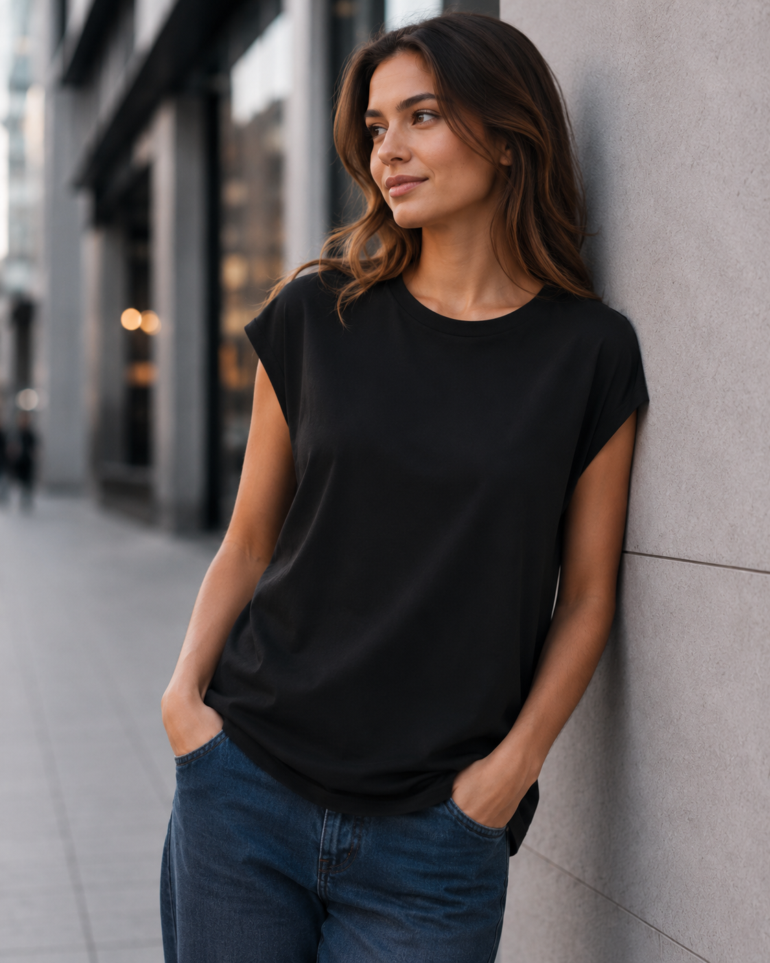 New Morning Studios
Ladies Extended Shoulder Tee